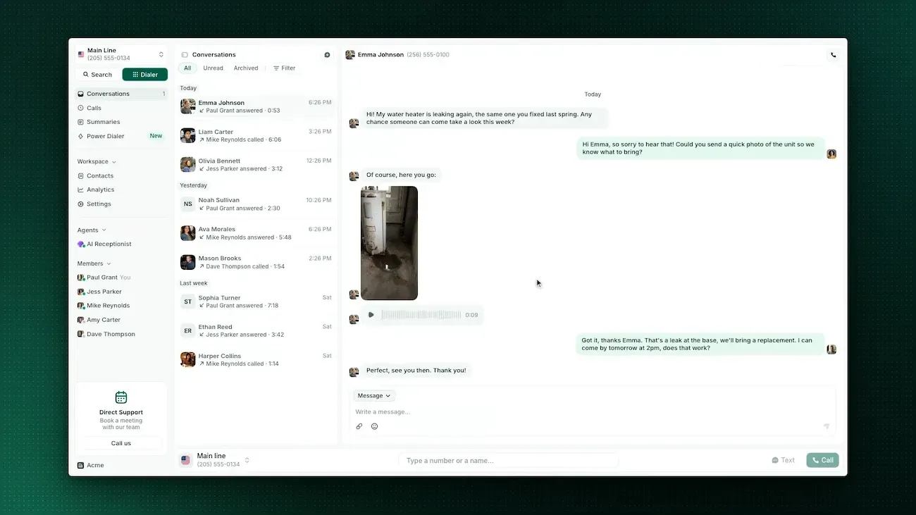 Allo shared inbox feature